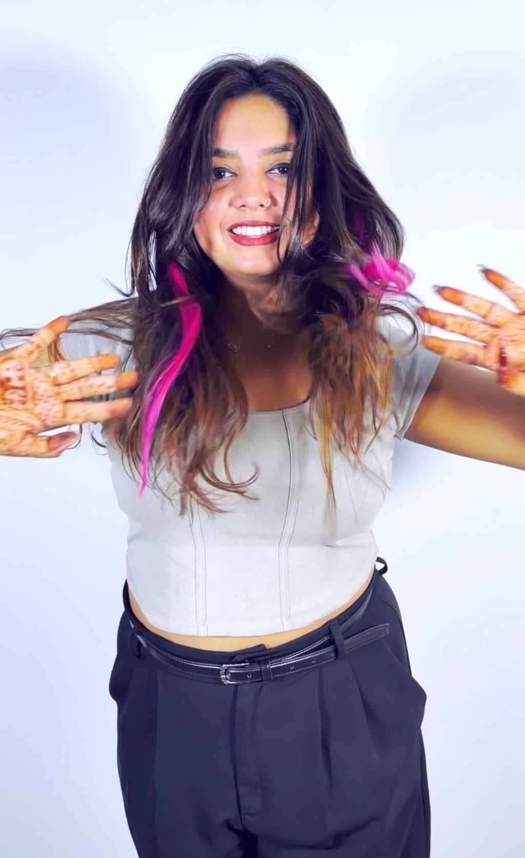 clip in streak- Pink